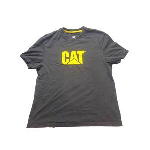 Caterpillar Shirt Adult‎ Extra Large Black Workwear Equipment Bulldozer Cat Mens